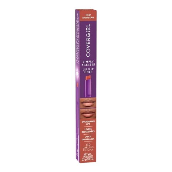 NEW CoverGirl Simply Ageless LIP FLIP LINER Lip Color Long Lasting Darling Mocha - Picture 8 of 10